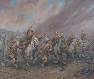 Appraisal: Conrad Leigh th Century Charge of the Scots Grey's and