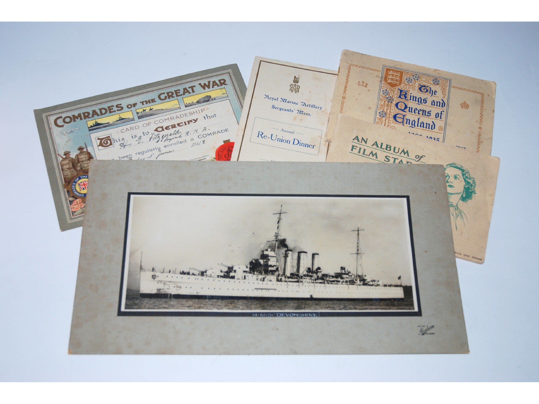 Appraisal: An interesting collection of military postcards and black and white