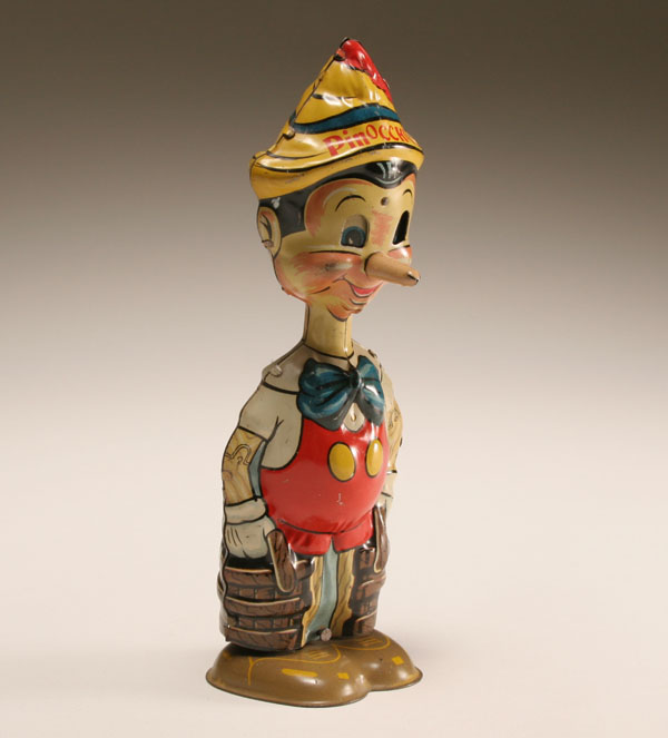 Appraisal: Marx Pinocchio tin litho wind up toy moving eyes Disney