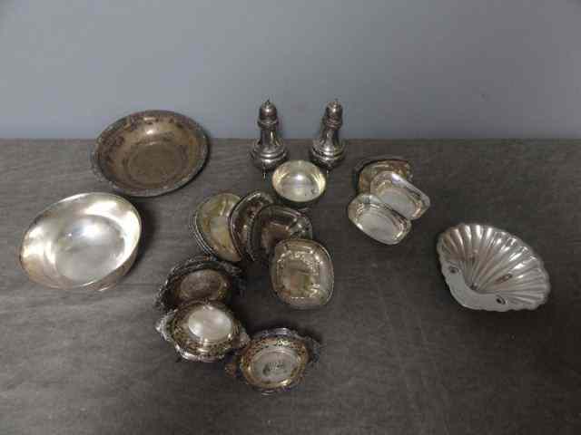 Appraisal: STERLING Lot of Assorted Sterling Accessories Nut dishes salts plates