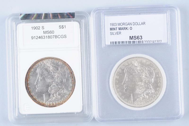 Appraisal: Lot Of Morgan Silver Dollar Graded S MS by BCGS