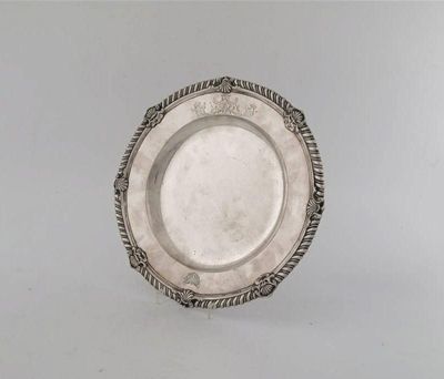 Appraisal: A late George II dinner plate shaped circular with a