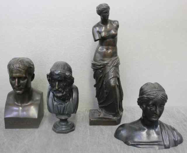 Appraisal: Antique Bronze Sculptures Including Venus Inscribed ''F Barbedienne Fondeur'' -