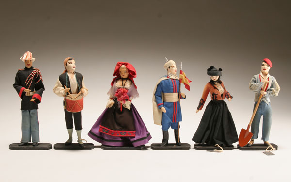 Appraisal: Bernard Ravca -Paris-New York- original hand made paper mache dolls