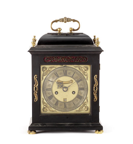 Appraisal: A late th century ebony table clock Jonathan Puller LondonThe