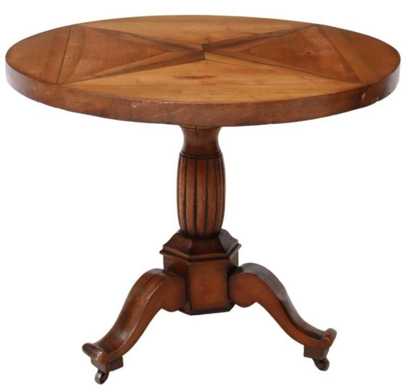 Appraisal: French Louis Philippe period walnut pedestal table mid th c