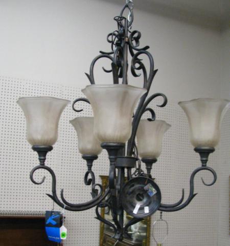 Appraisal: Kichler lighting traditional style chandelier cast metal with -branch fixture