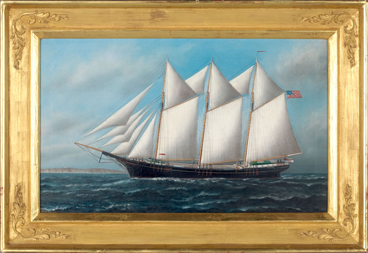 Appraisal: S F M BADGER AMERICAN - THE THREE-MASTED SCHOONER quot