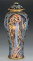 Appraisal: WEDGWOOD FAIRYLAND LUSTRE CANDLEMAS COVERED VASE Wonderful Wedgwood Fairyland Lustre