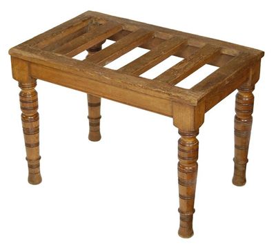 Appraisal: A late Victorian ash luggage stand with a slatted top