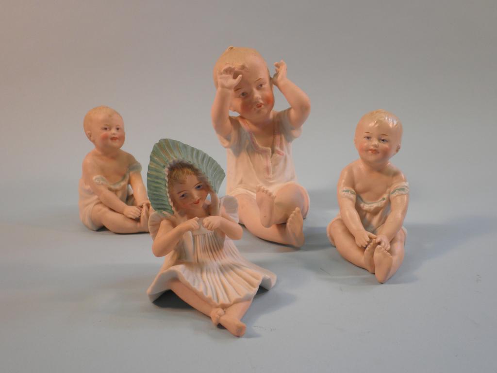 Appraisal: A late thC German Bisque porcelain piano baby cm high