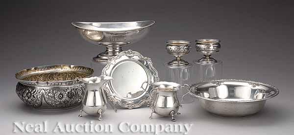 Appraisal: A Group of American Sterling Silver Serving Pieces including a