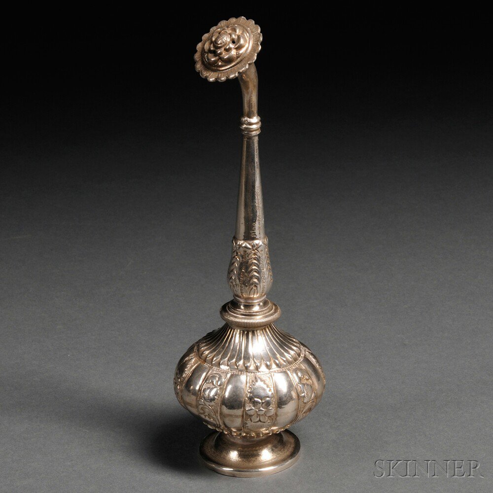 Appraisal: Turkish Silver Rosewater Dispenser late th th century apparently unmarked