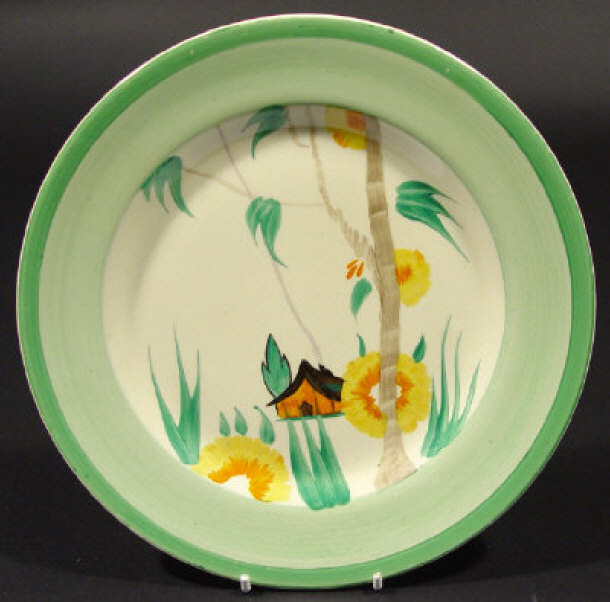 Appraisal: Clarice Cliff style Wilkinson plate hand painted with flowers and