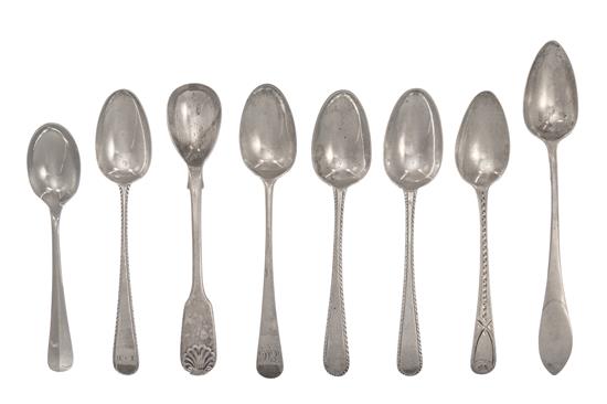 Appraisal: Sale Lot A Collection of Silver and Silver-Plate Demitasse Spoons