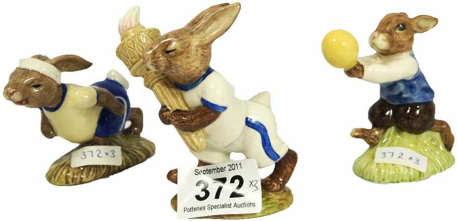 Appraisal: Royal Doulton Bunnykins Figures Harry DB Jogging DB Olympic DB