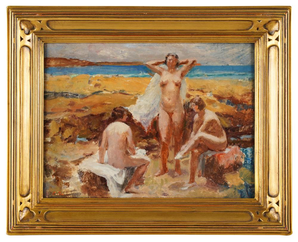 Appraisal: EUSTACE PAUL ZEIGLER - THE BATHERS oil on wood panel