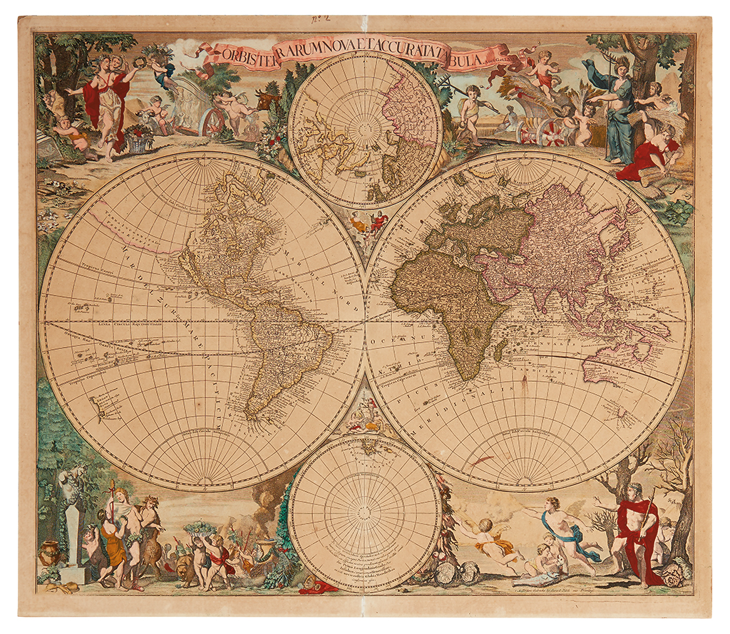 Appraisal: VALK GERARD and LEONARD Orbis Terrarum Nova Et Accurata Tabula