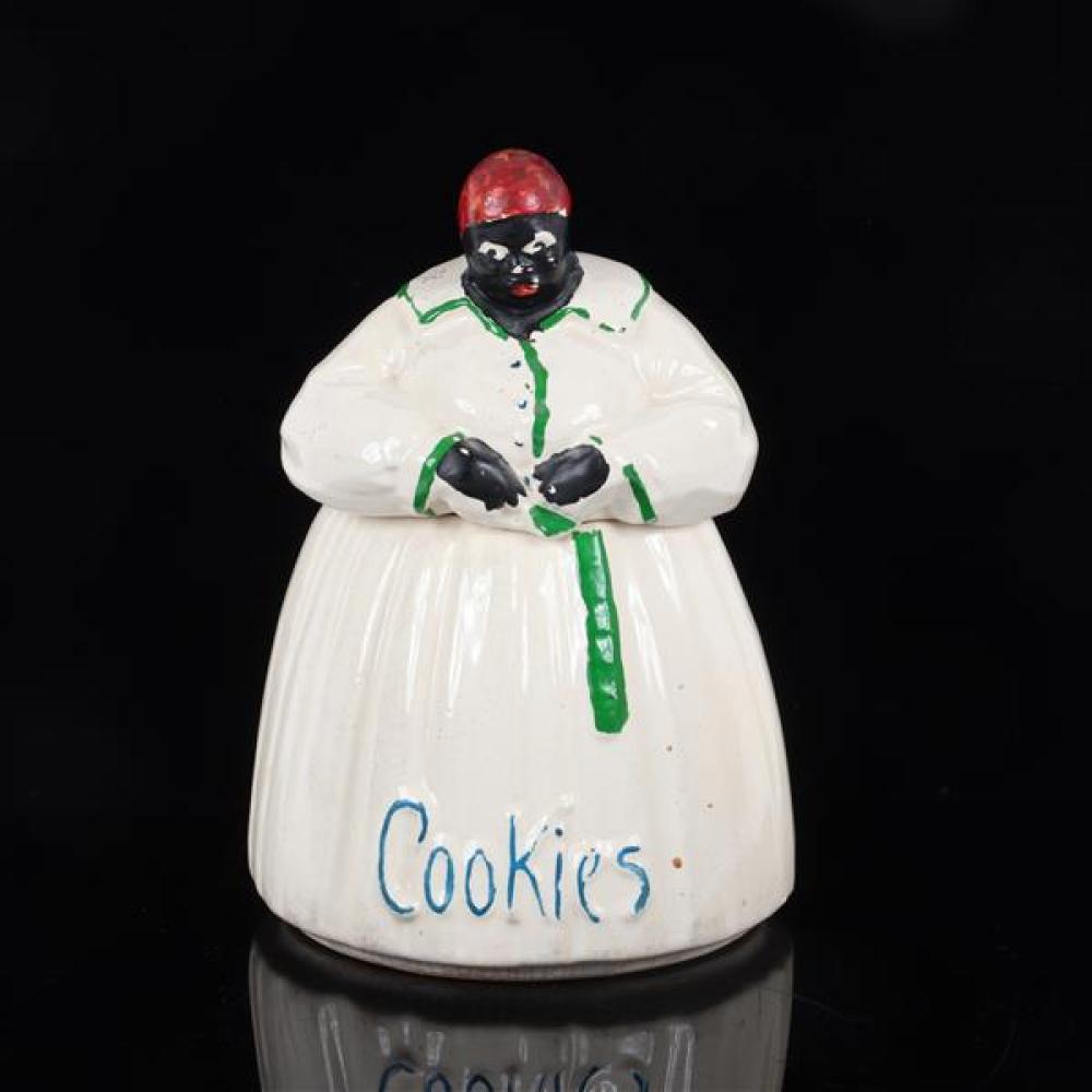 Appraisal: VINTAGE MCCOY BLACK AMERICANA PAINTED MAMMY COOKIE JAR Vintage Mccoy