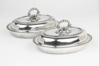 Appraisal: Pair of Moore Tiffany Co sterling silver dishes Circa -