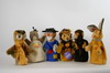 Appraisal: PUPPETS - Lot of six Steiff hand puppets clown lion