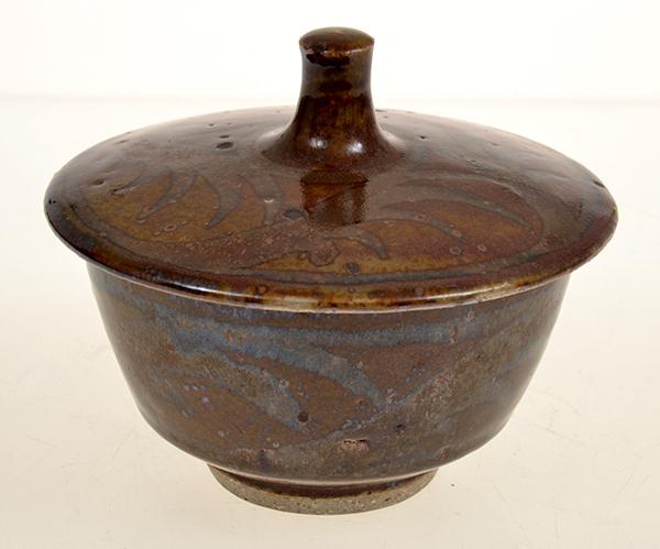 Appraisal: COL LEVY IRON GLAZED LIDDED POT