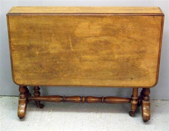 Appraisal: th century mahogany Sutherland table on twin end turned supports