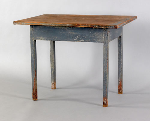 Appraisal: Painted pine tavern table early th c retaining an old