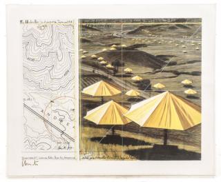 Appraisal: Christo The Umbrellas Offset Lithograph Christo Vladimirov Javacheff Bulgarian American