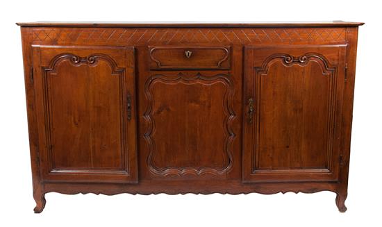 Appraisal: Sale Lot A French Provincial Walnut Sideboard the rectangular top