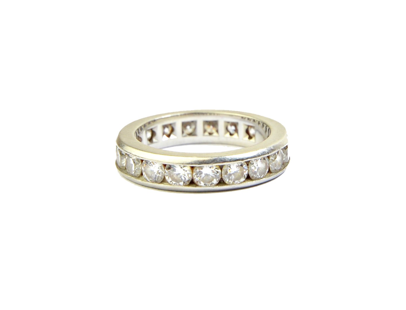 Appraisal: A Tiffany Co platinum and diamond set full eternity ring