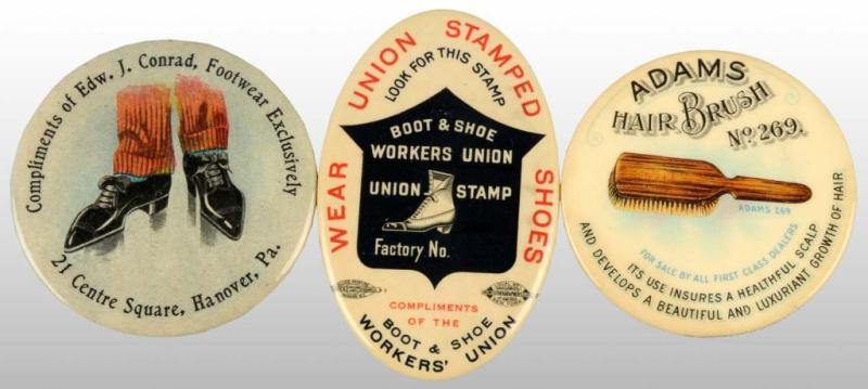 Appraisal: Lot of Pocket Mirrors Description Includes one for Union Stamp