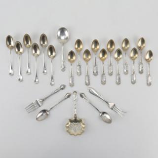 Appraisal: Grouping of Twenty Three Sterling Silver Tablewares Grouping of Twenty