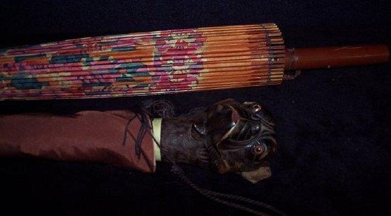 Appraisal: A lady's umbrella with bull dog handle cm long and