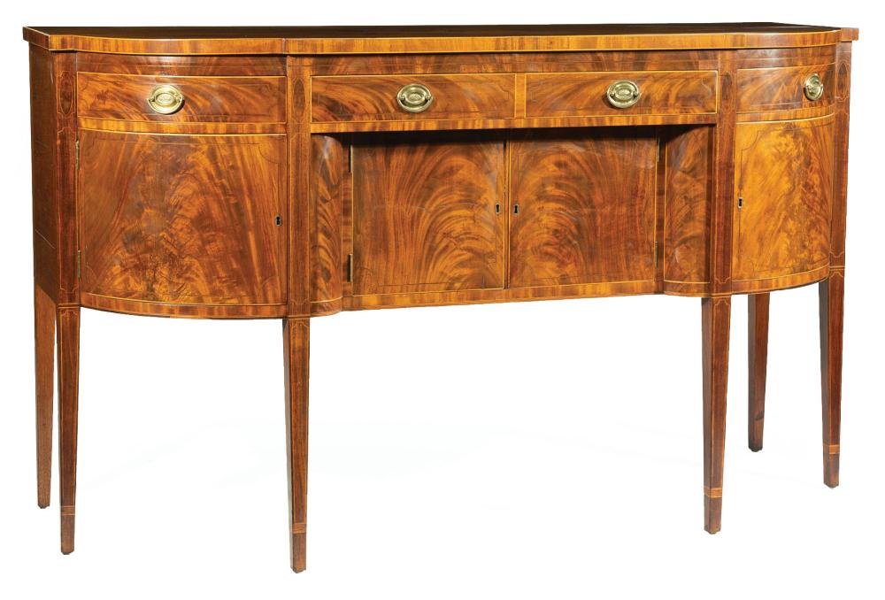 Appraisal: Southern Federal Inlaid Mahogany Sideboard early th c probably South