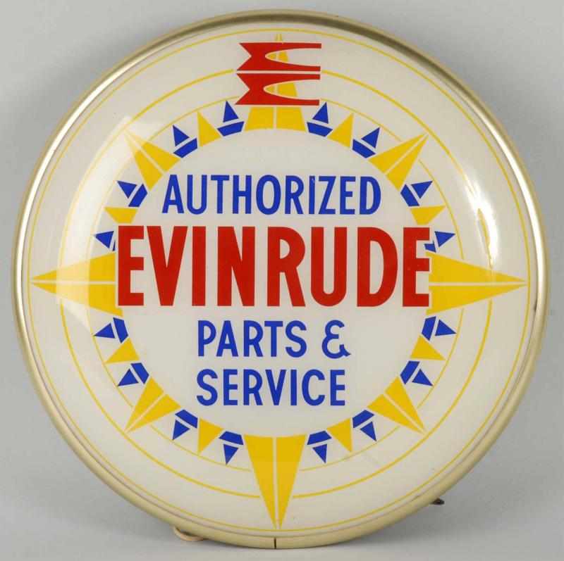 Appraisal: Glass Evinrude Lighted Wall Sign Description Circa s Beautiful condition