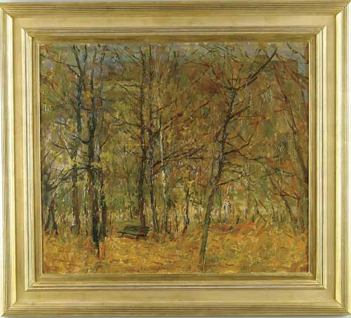 Appraisal: STANISLAV VASILEVICH PETRASHEVSKI Russian - AUTUMN STROLL Oil on board