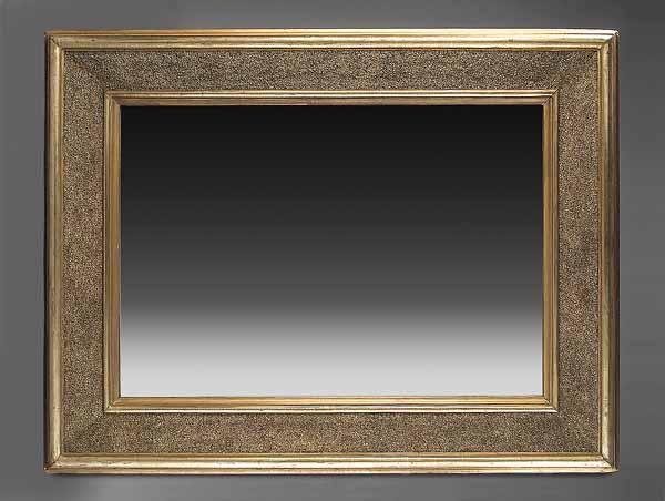 Appraisal: A Large Antique French Gilt Mirror the deeply molded frame