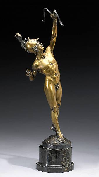 Appraisal: A bronze figure of an archer after J F Fland