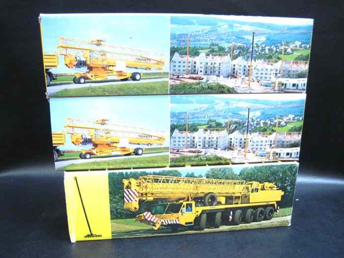 Appraisal: THREE CONRAD DIECAST SCALE MODEL CRANES Conrad Gescha telescopic LT