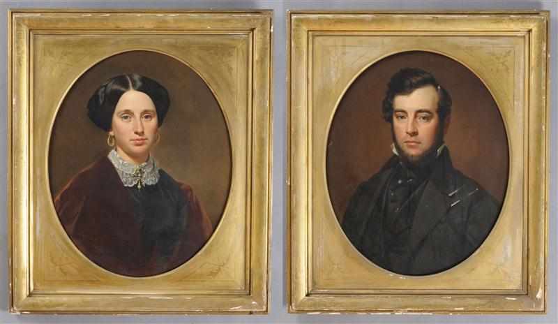 Appraisal: AMERICAN SCHOOL PORTRAIT OF A GENTLEMAN AND A PORTRAIT OF