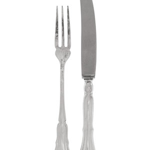 Appraisal: A Set of German Silver Dessert Flatware comprising twelve forks