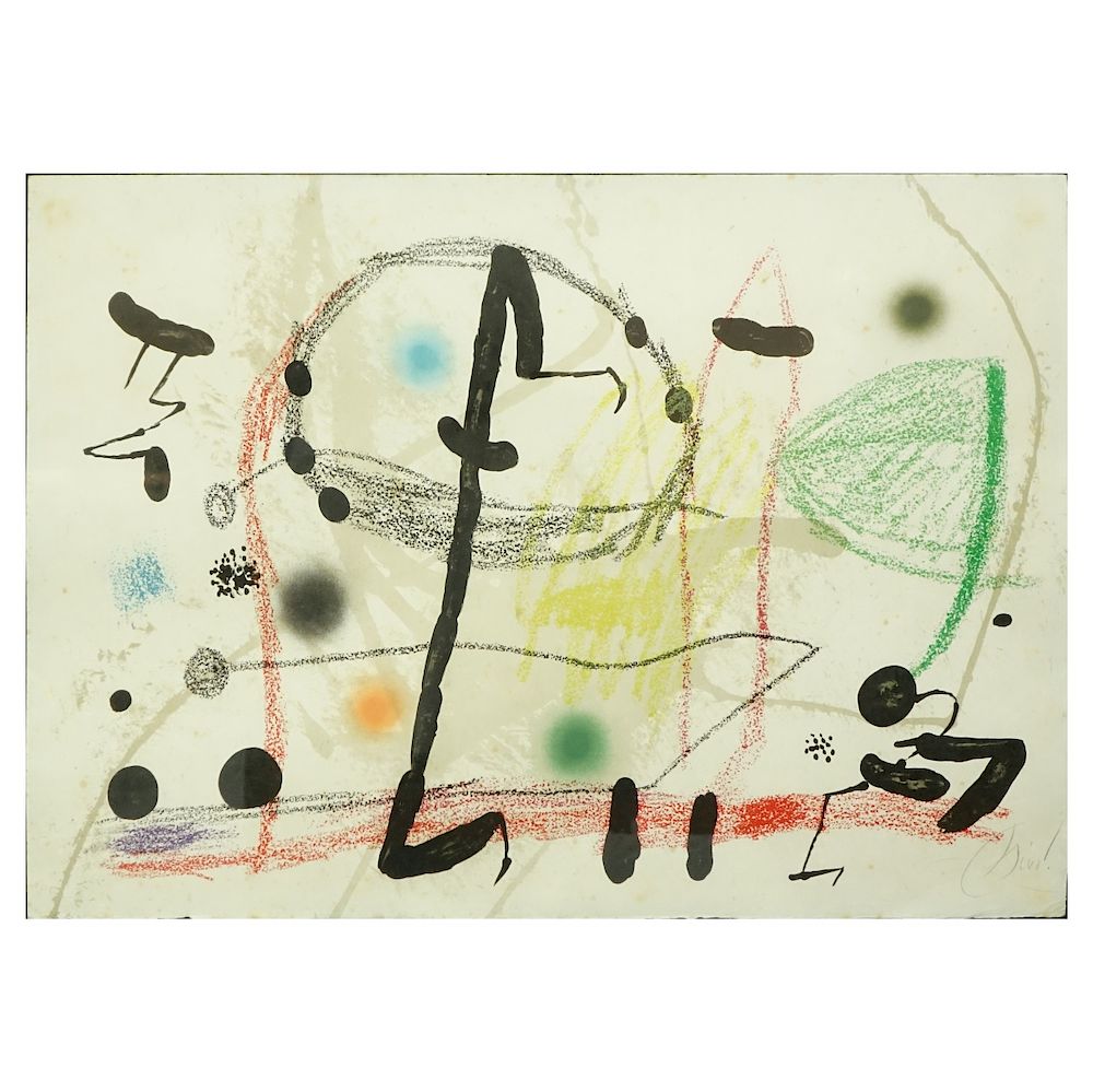 Appraisal: Joan Miro Lithograph Joan Miro Spanish - Color lithograph Maravillas