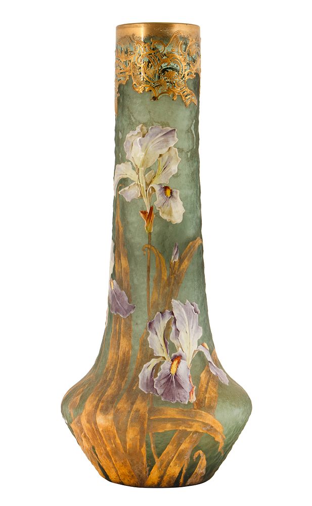 Appraisal: EARLY TH CENTURY ART NOUVEAU IRIS VASE EARLY TH CENTURY