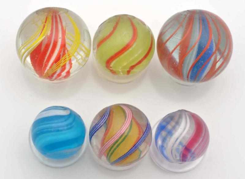 Appraisal: Lot of Handmade Marbles Description Includes one multicolor solid core