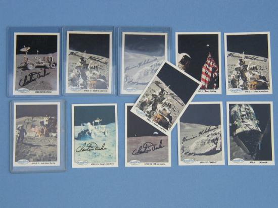 Appraisal: Apollo SpaceShots Trading Cards A group of eleven autographed cards