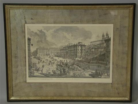 Appraisal: GIOVANNI BATTISTA PIRANESI ITALIAN - VEDUTA DI PIAZZA DI SPAGNA