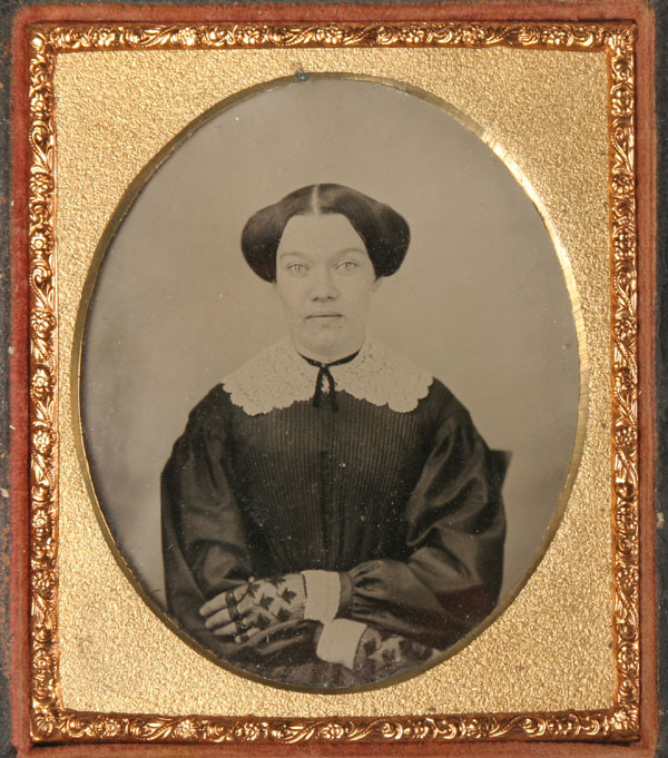 Appraisal: Ambrotype portrait of a well dressed ethnic woman dated x