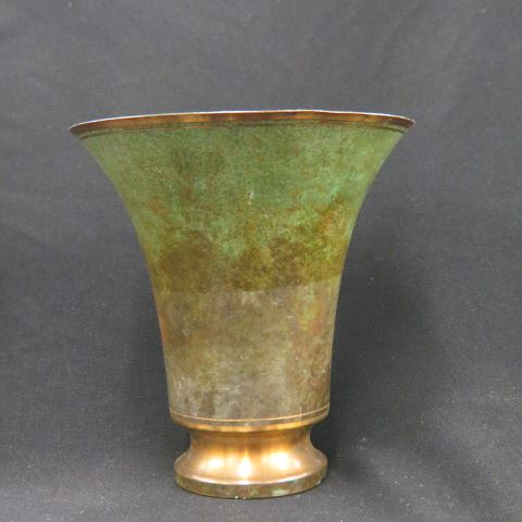 Appraisal: Carl Sorensen Bronze Vase Arts Crafts signed