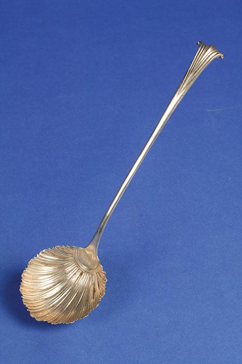 Appraisal: A GEORGE II SMALL SOUP LADLE of Onslow pattern with